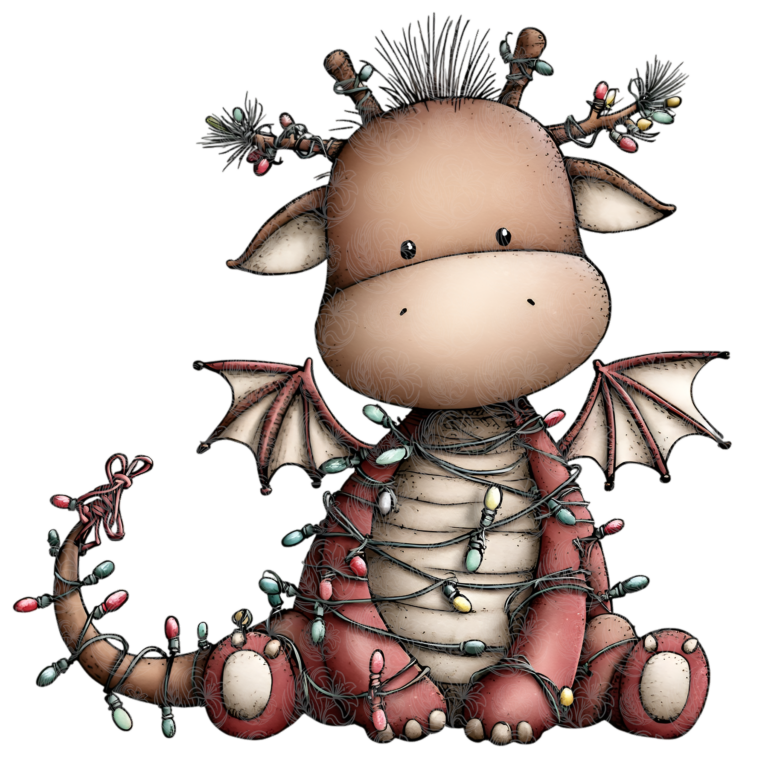 Funny Christmas Dragon with Christmas Lights – GBH22574